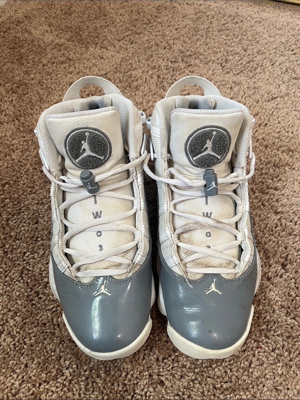 Jordan Kids' Sneakers in Grey and White